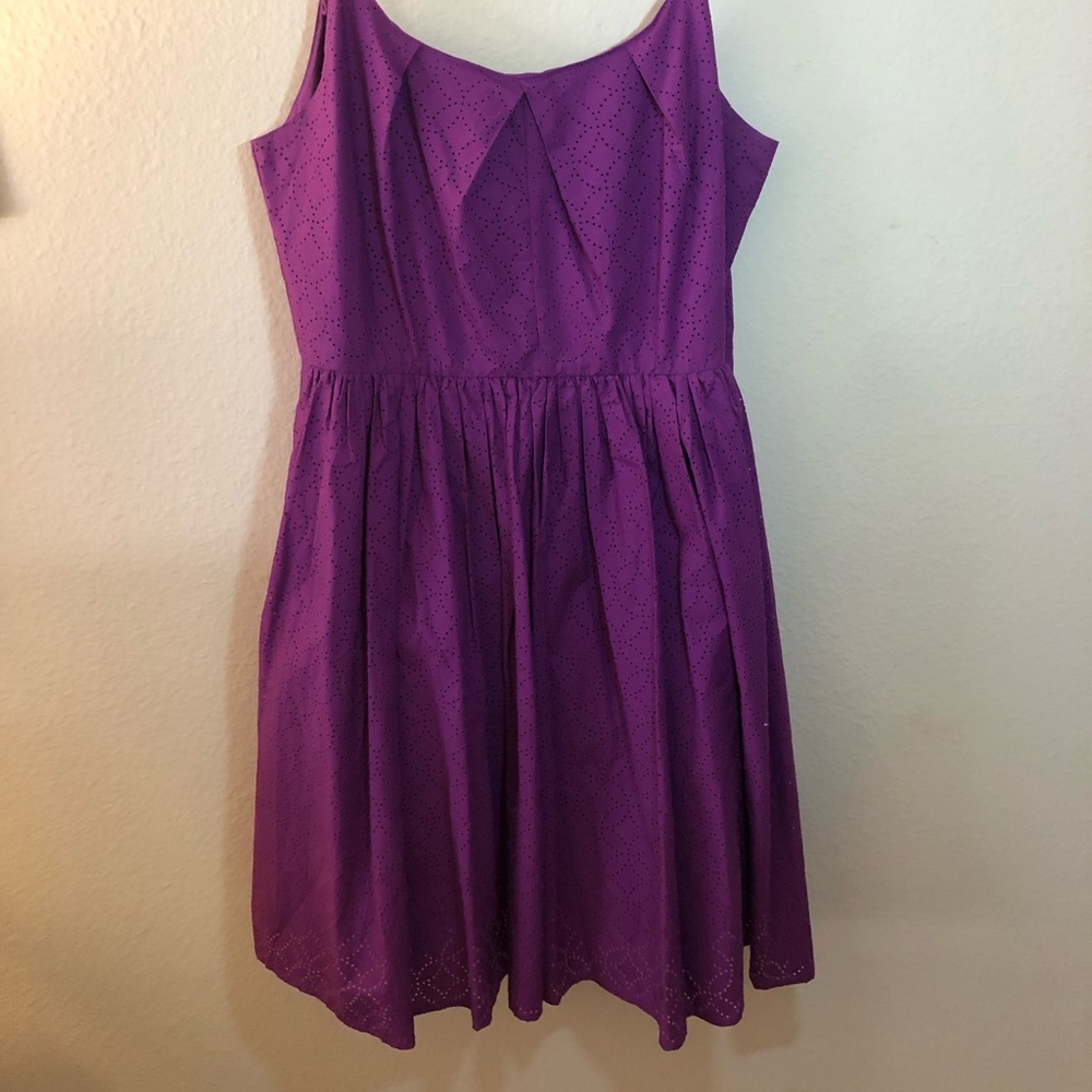 J crew purple dress with pockets
